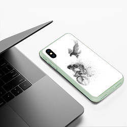 Чехол iPhone XS Max матовый Скорость,моя стихия, цвет: 3D-салатовый — фото 2