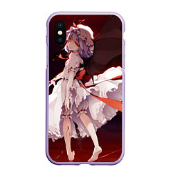 Чехол iPhone XS Max матовый Touhou Project Ремилия Скарлет, цвет: 3D-светло-сиреневый