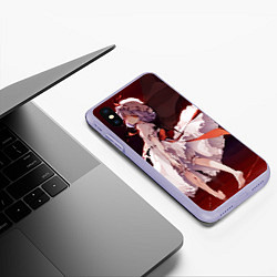 Чехол iPhone XS Max матовый Touhou Project Ремилия Скарлет, цвет: 3D-светло-сиреневый — фото 2