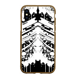 Чехол iPhone XS Max матовый Mirror abstraction - vogue, цвет: 3D-коричневый