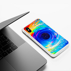 Чехол iPhone XS Max матовый Портал водоворот в иное измерение, цвет: 3D-белый — фото 2