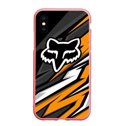 Чехол iPhone XS Max матовый Fox motocross racing - orange, цвет: 3D-баблгам