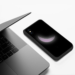 Чехол iPhone XS Max матовый Туманный месяц, цвет: 3D-черный — фото 2
