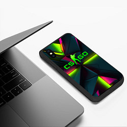 Чехол iPhone XS Max матовый CS GO green neon, цвет: 3D-черный — фото 2