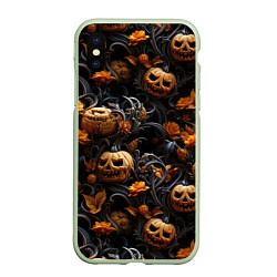 Чехол iPhone XS Max матовый Mister Пупкен, цвет: 3D-салатовый