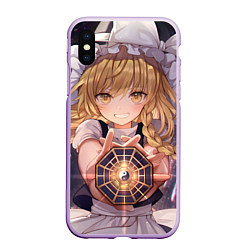 Чехол iPhone XS Max матовый Touhou Project Marisa Kirisame, цвет: 3D-сиреневый