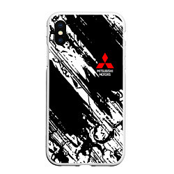 Чехол iPhone XS Max матовый Mitsubishi - белый пятна, цвет: 3D-белый