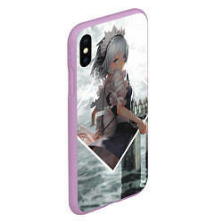 Чехол iPhone XS Max матовый Touhou Project Sakuya Izayoi, цвет: 3D-сиреневый — фото 2