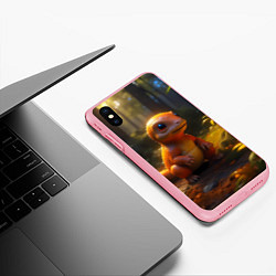 Чехол iPhone XS Max матовый Динозаврик, цвет: 3D-баблгам — фото 2