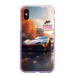 Чехол iPhone XS Max матовый Forza Horison осенний пейзаж, цвет: 3D-сиреневый