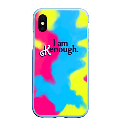 Чехол iPhone XS Max матовый I Am Kenough Tie-Dye, цвет: 3D-голубой