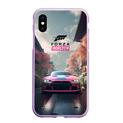 Чехол iPhone XS Max матовый Forza horizon game, цвет: 3D-сиреневый