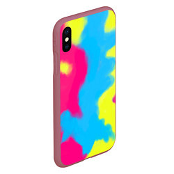 Чехол iPhone XS Max матовый Тай-дай из фильма Барби, цвет: 3D-малиновый — фото 2