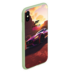 Чехол iPhone XS Max матовый Forza Horizon, цвет: 3D-салатовый — фото 2