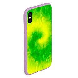 Чехол iPhone XS Max матовый Тай-дай Солнечный луч, цвет: 3D-сиреневый — фото 2