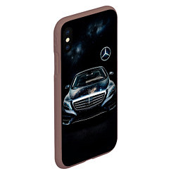 Чехол iPhone XS Max матовый Mercedes Benz, цвет: 3D-коричневый — фото 2