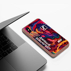 Чехол iPhone XS Max матовый CS 2 hyper beast, цвет: 3D-коричневый — фото 2