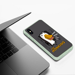 Чехол iPhone XS Max матовый The honking, цвет: 3D-салатовый — фото 2