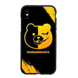 Чехол iPhone XS Max матовый Danganronpa - gold gradient, цвет: 3D-черный