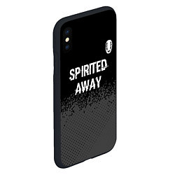 Чехол iPhone XS Max матовый Spirited Away glitch на темном фоне: символ сверху, цвет: 3D-черный — фото 2