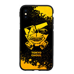 Чехол iPhone XS Max матовый Tokyo Ghoul - gold gradient, цвет: 3D-черный