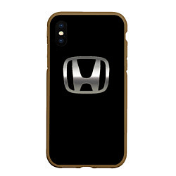 Чехол iPhone XS Max матовый Honda sport auto, цвет: 3D-коричневый