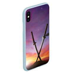 Чехол iPhone XS Max матовый Touhou Project Youmu Swords, цвет: 3D-голубой — фото 2