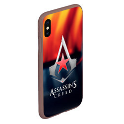 Чехол iPhone XS Max матовый Assassins Creed ussr, цвет: 3D-коричневый — фото 2