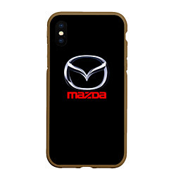 Чехол iPhone XS Max матовый Mazda japan motor, цвет: 3D-коричневый