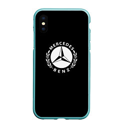 Чехол iPhone XS Max матовый Mercedes benz auto sport, цвет: 3D-мятный