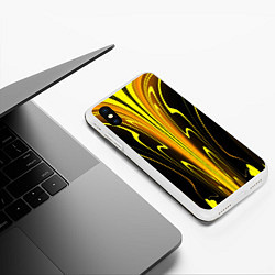 Чехол iPhone XS Max матовый Предупреждающая осиная расцветка, цвет: 3D-белый — фото 2