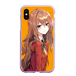 Чехол iPhone XS Max матовый Toradora Тайга Айсака, цвет: 3D-сиреневый