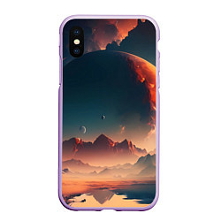 Чехол iPhone XS Max матовый Планета в далеком космосе