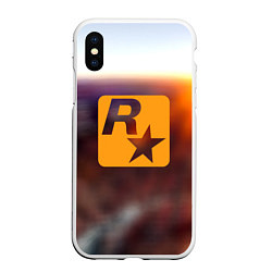 Чехол iPhone XS Max матовый Grand Theft Auto rockstar game, цвет: 3D-белый