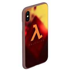 Чехол iPhone XS Max матовый Half life black mesa, цвет: 3D-коричневый — фото 2