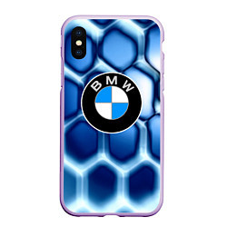 Чехол iPhone XS Max матовый Bmw carbon sport auto brend, цвет: 3D-сиреневый