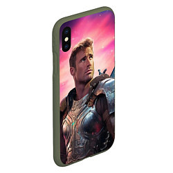 Чехол iPhone XS Max матовый William Glen Harold Herrington, цвет: 3D-темно-зеленый — фото 2