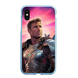 Чехол iPhone XS Max матовый William Glen Harold Herrington, цвет: 3D-голубой