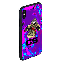 Чехол iPhone XS Max матовый Cs go neon skin, цвет: 3D-черный — фото 2