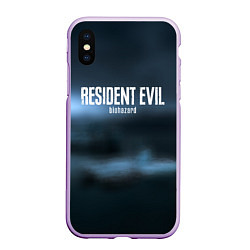 Чехол iPhone XS Max матовый Umbrella resident evil, цвет: 3D-сиреневый