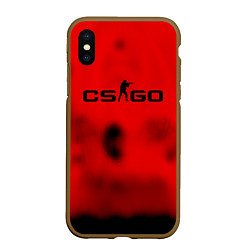 Чехол iPhone XS Max матовый Counter Strike online, цвет: 3D-коричневый