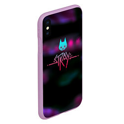 Чехол iPhone XS Max матовый Stray cats, цвет: 3D-сиреневый — фото 2