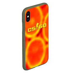 Чехол iPhone XS Max матовый Counter Strike апельсин, цвет: 3D-темно-зеленый — фото 2