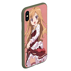 Чехол iPhone XS Max матовый Toradora Тайга Айсака, цвет: 3D-темно-зеленый — фото 2