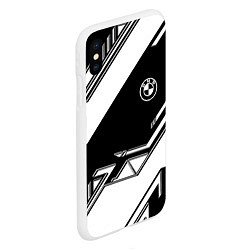 Чехол iPhone XS Max матовый Bmw sport geometry, цвет: 3D-белый — фото 2