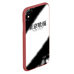 Чехол iPhone XS Max матовый Tokyo Ghoul аниме логотипы, цвет: 3D-красный — фото 2