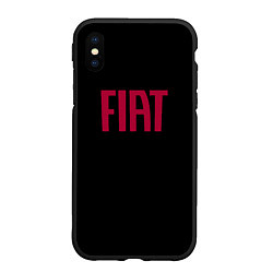 Чехол iPhone XS Max матовый Fiat sport auto brend, цвет: 3D-черный