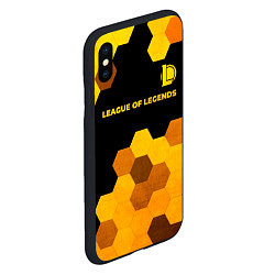 Чехол iPhone XS Max матовый League of Legends - gold gradient: символ сверху, цвет: 3D-черный — фото 2