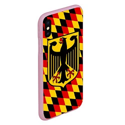 Чехол iPhone XS Max матовый Germany, цвет: 3D-розовый — фото 2