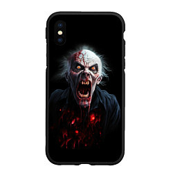 Чехол iPhone XS Max матовый Злой вампир, цвет: 3D-черный